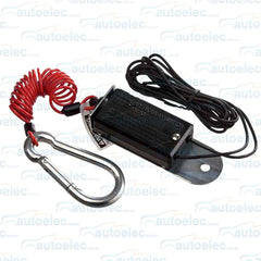 Fastway detail of included spring clip demonstrating secure fast attachment for safety