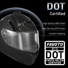 Favoto helmet with dual visors open demonstrating quick light adaptation benefit