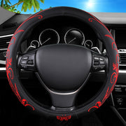 FBLOWMOD front view showing full steering wheel cover and benefit of protection