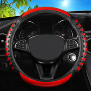 FBLOWMOD front view shows carbon fibre leather and sporty red styling for improved grip
