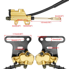 FVRITO brake hose and banjo fitting detail showing secure hydraulic connection