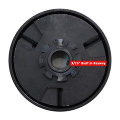 FDJ clutch side profile showing body and built-in 3/16" keyway for fitment