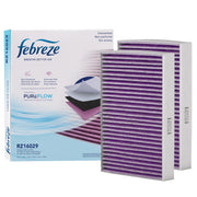 Febreze front packaging showing model and odor control benefit