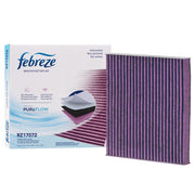 Febreze unscented cabin filter front packaging showing fitment information and benefits