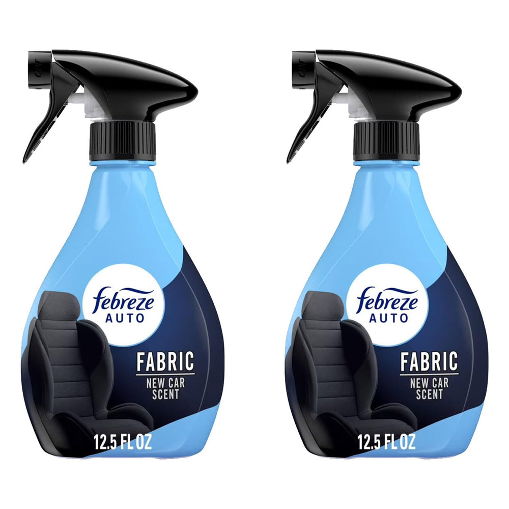 Febreze front packaging showing New Car scent and benefits