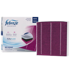 Febreze front package showing brand and product name with clear benefits