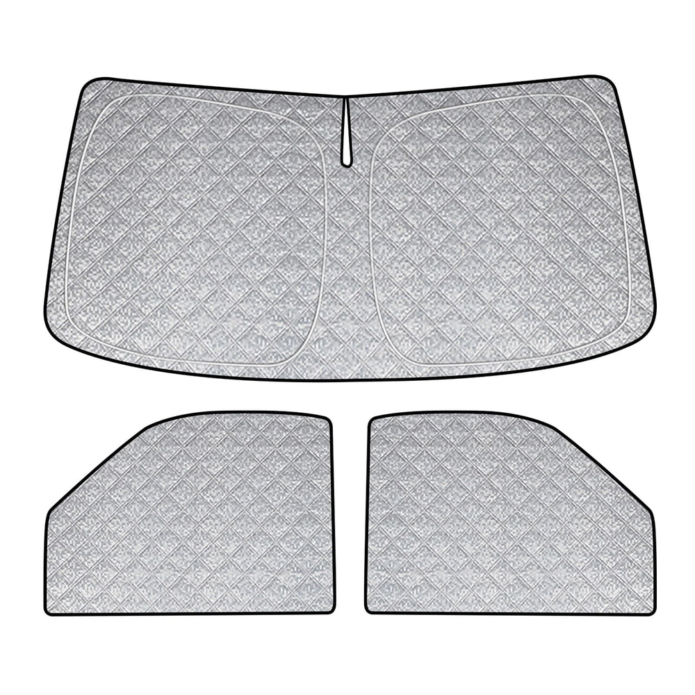 Federedevo front windshield shade in place protecting van interior