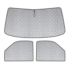 Federedevo front windshield shade in place protecting van interior