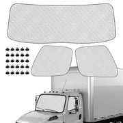 Federedevo front windshield shade installed reducing glare and heat
