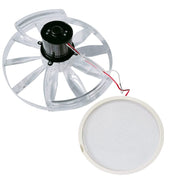 feeoveo front assembly showing complete motor and blade, improves RV airflow