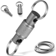 FEGVE titanium keychain front view showing compact durable design and easy access