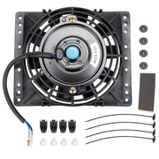 Fekuar front view of 6-inch slim fan showing compact design and high airflow benefit