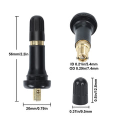 Fekuar valve stem mounted in wheel demonstrating correct installation and sealing