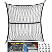 Femicgal front view net secured on truck bed showing containment benefit
