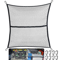Femicgal front view net secured on truck bed showing containment benefit