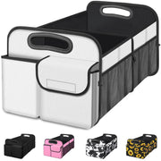 Femuar front view beige organizer showing neat trunk storage and accessibility