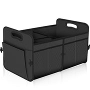Femuar front view large grey trunk organizer showing roomy interior benefit