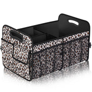 Femuar front view of large trunk organizer showing roomy main compartment benefit