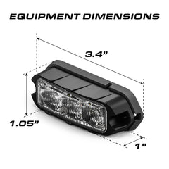 Feniex Quad Q3 mounted on vehicle dash demonstrating discreet installation benefit