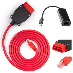FENNICA ENET cable front view showing full 6.5ft length and connectors for quick setup