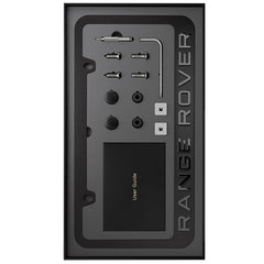 Ferractious front-view matte black frame showing sleek profile and raised lettering for refined look