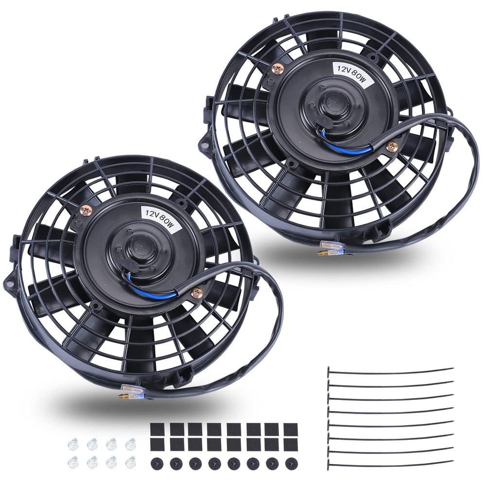 FGJQEFG front view of 7-inch slim fan showing compact design and improved airflow