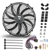 FGJQEFG front view assembled fan showing slim profile and high airflow benefit