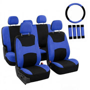 FH Group front seat covers blue fitted showing protection and style