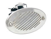 FIAMM horn front view with stainless-steel grill showing sleek integration and clear signal