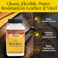 Fiebing's before and after on a boot showing restored shine and water resistance