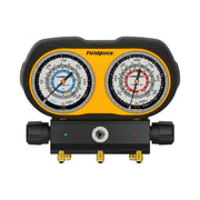 Fieldpiece GS322F front panel view showing gauges and ports for fast readings