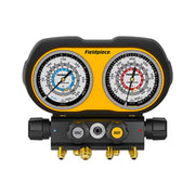 Fieldpiece GS422F front panel showing gauges and ports for quick readings