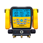 Fieldpiece SM382V front panel showing gauges and ports for fast readings