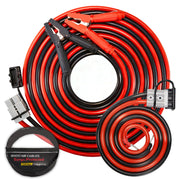 FIERYRED front packaging showing full booster cable kit and benefits