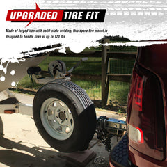 FIERYRED mounted with a 4-lug wheel demonstrating fitted bolt-pattern compatibility