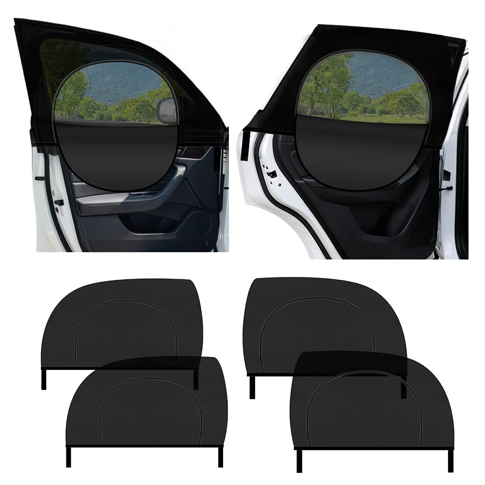 Figpade front window shade installed showing privacy and cooler cabin