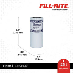 Fill-Rite F1810HM0 close-up of canister and seal, highlights durable construction and reliability
