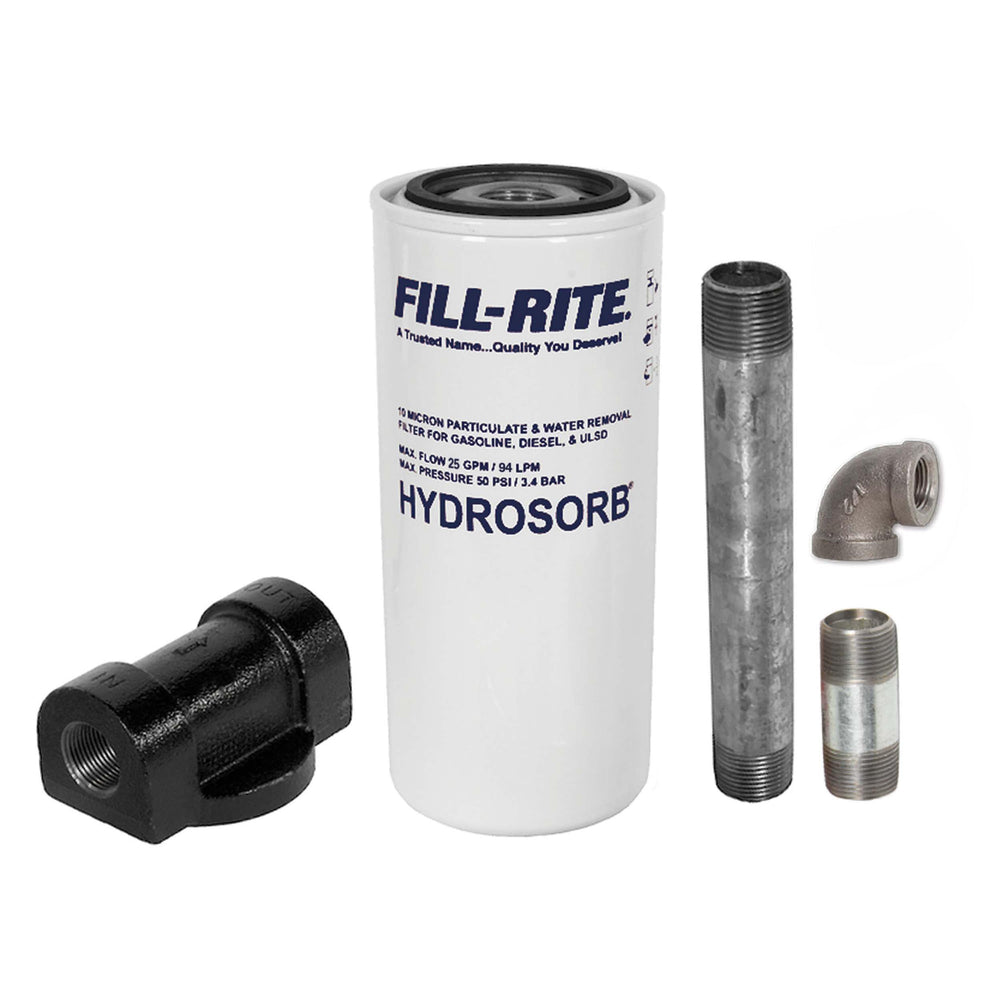 Fill‑Rite filter kit front view showing head and element benefits equipment protection