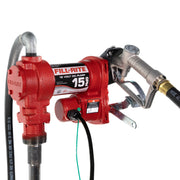 Fill-Rite pump front view showing durable housing and compact design benefit