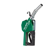 Fill-Rite SDN075GAN front view showing nozzle shape and green jacket for clear identification