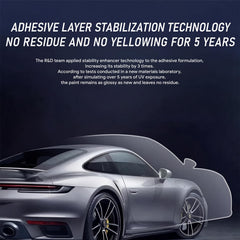 Filmap installed on hood, demonstrates invisible protection and shine