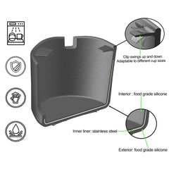 FINTHECH holding a travel tumbler to show stability during use