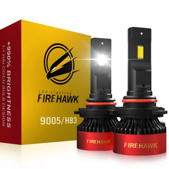 Firehawk front packaging showing 9005 fog bulbs and benefits