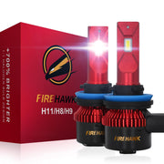 Firehawk front view bulb pair showing compact design and bright output