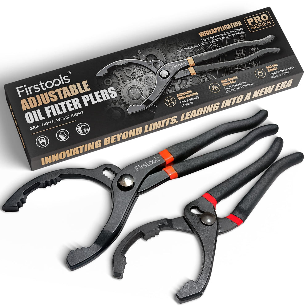 Firstools front view of two-piece wrench set showing both tools and benefits