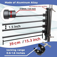 Fistihon folded arms against ladder illustrating compact storage advantage