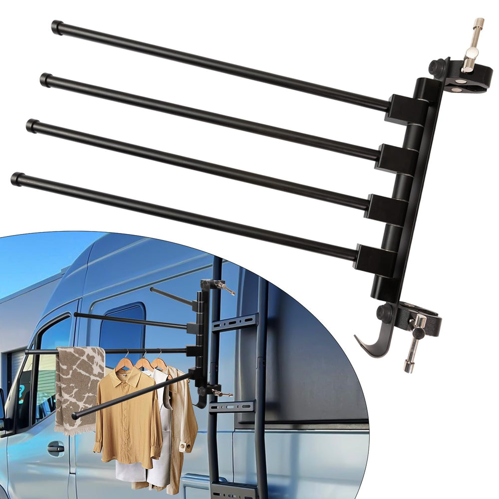 Fistihon front view mounted on RV ladder showing compact secure hold and convenience