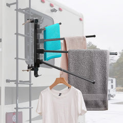 Fistihon front view mounted on RV ladder showing secure installation benefit