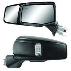 Fit System K SOURCE front view showing clip-on towing mirror for clean OEM look