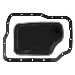 Fitede front view of transmission filter showing shape and fit benefits